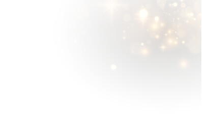 PNG Golden Glow – Christmas Light Effect with Sparkle, Glittering Dust, Shimmering Stardust and...