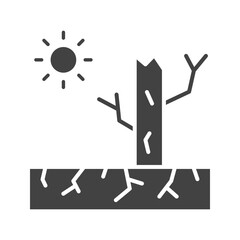 Desertification icon vector image. Suitable for mobile apps, web apps and print media.