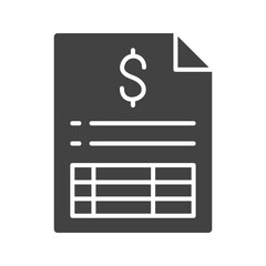 Invoice icon vector image. Suitable for mobile apps, web apps and print media.