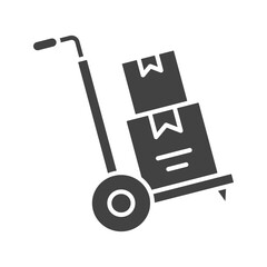 Package Trolley icon vector image. Suitable for mobile apps, web apps and print media.