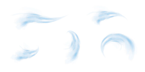 3D Wind Wave Transparent Airflow Effect for Freshness Cooling Cleaning and Motion Design