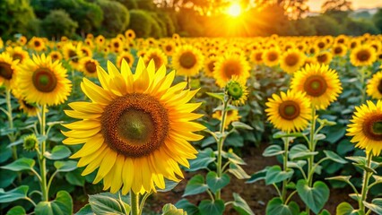 Fototapeta premium sunflower flower garden background