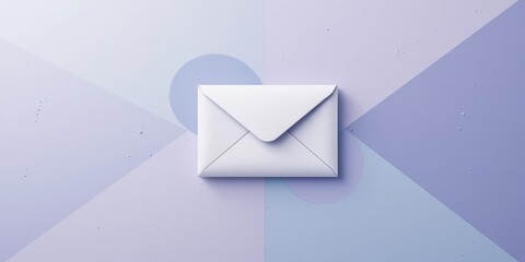Minimalist White Envelope on Abstract Background
