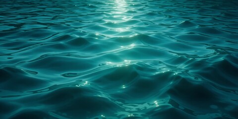 Obraz premium Teal Water Surface Texture