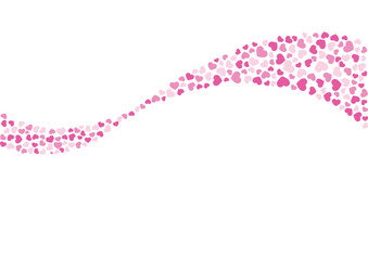 ハート柄の背景 桃色系の3色 ハート