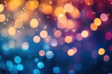 Obraz premium Sparkling Twinkle Lights Atmosphere - Shimmering Silver Bokeh for Holiday Celebrations