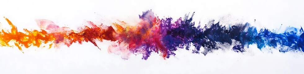 Fototapeta premium Colorful Holi Festival Celebration with Traditional Powder and Dancing Silhouettes