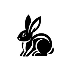Cute Bunny Icon: A simple line drawing of a rabbit, evoking feelings of playfulness, innocence, and springtime. Perfect for children's illustrations, pet care websites, and social media posts.