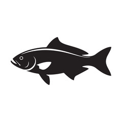 Fish icon vector black silhouette. Fish icons. Vector illustration eps 10