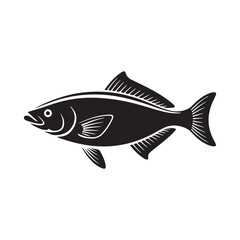 Fish icon vector black silhouette. Fish icons. Vector illustration eps 10