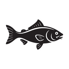 Fish icon vector black silhouette. Fish icons. Vector illustration eps 10