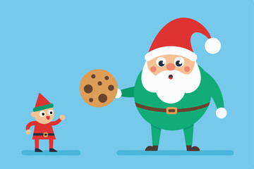 santa claus and snowman