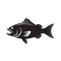 Fish icon vector black silhouette. Fish icons. Vector illustration eps 10
