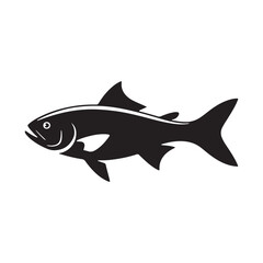 Fototapeta premium Fish icon vector black silhouette. Fish icons. Vector illustration eps 10