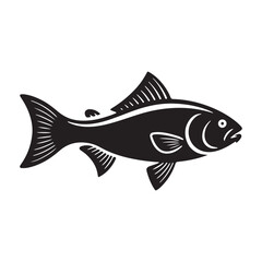 Fish icon vector black silhouette. Fish icons. Vector illustration eps 10