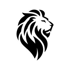 Royal heraldic lions. Black silhouette of rampant lion and griffins for logo or coat of arms. Premium wild animal crest symbols.