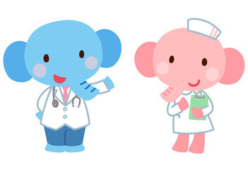 かわいいゾウのお医者さん