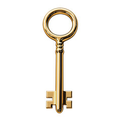 Intriguing gold key with keyhole png dynamic antique metallic accessory png captivating symbolic treasure transparent background image