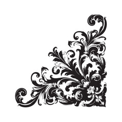 Baroque Elegance A Floral Corner Frame