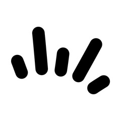 Emphasis or focus mark doodle icon with simple design for comic drawing