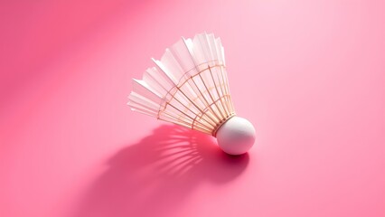 badminton racket and shuttlecock