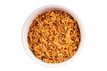 Fried onion crispy onions appetizer vegetables dish fresh delicious gourmet food background on table rustic food top view copy space vegetarian and vegan food