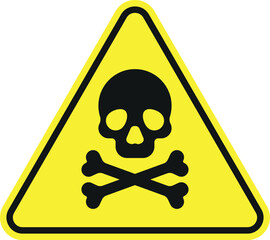 Danger Warning Sign Set - Toxic Symbols, Biohazard Icons & Skull Crossbones Graphics
