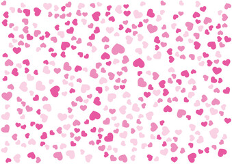 ハート柄の背景 桃色系の3色 ハート