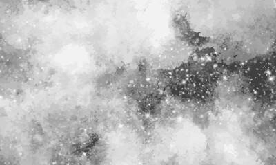 モノクロ雲と星空　ベクター