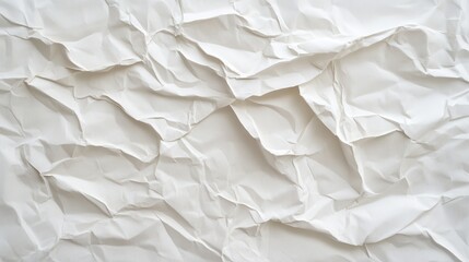 Obraz premium Blank white crumpled and creased paper poster texture background
