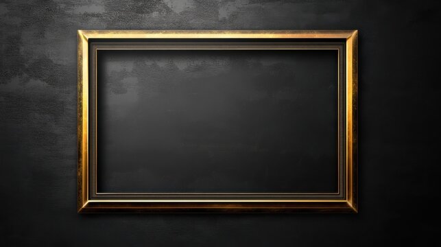 Gold Frame Design isolate on transparent background. Luxury and minimal style for wedding invite border and typography decoration - Vector hy per realistic