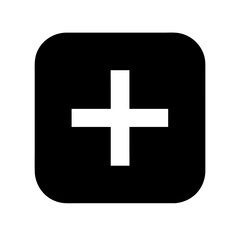 Obraz premium Plus Square Icon Vector Illustration