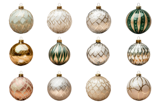 Colorful holiday ornament balls image ideal for Christmas flyers product packaging or festive invitations