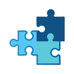 Connected Puzzle Pieces Teamwork Strategy On Black Background