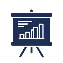 Presentation Chart Icon: Business, Finance, and Growth