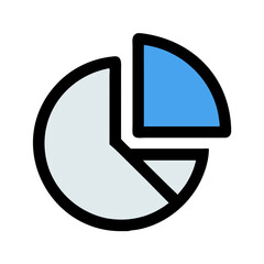 Blue and Gray Pie Chart on Black Background