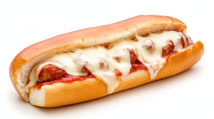 Delicious meatball sub sandwich culinary delight food photography studio setting close-up view gastronomy concept