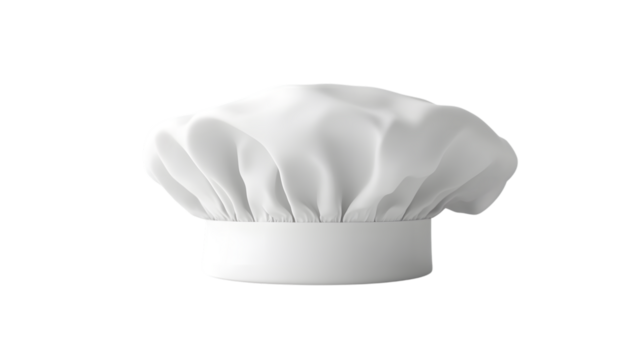 Professional Chef Hat Isolated on White Background for Culinary Designs