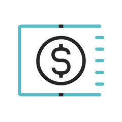 Vector icon of digital money transactions and finance