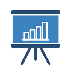 Growing Bar Chart on a Presentation Easel Display