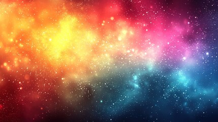 Obraz premium Colorful nebula with stars and clouds of gas in space.