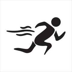 Run icon in line style