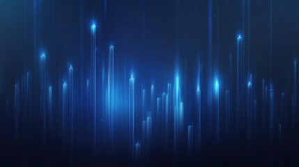 Abstract blue glowing lines resembling data streams, futuristic and dynamic