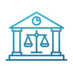 Blue Court of Law, Scales of Justice Icon