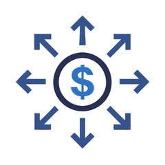 Decentralized finance: money dispersal, budget allocation, fintech concept