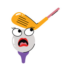 Golf vector Sticker. Eps 10 file