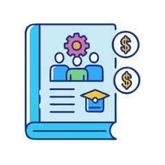 Book icon on learning development and business growth