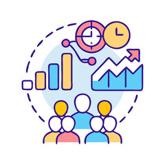 Team Analyzing Data for Business Growth Over Time