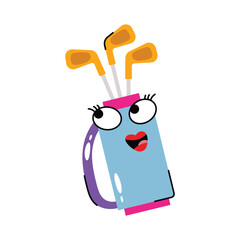 Golf bag vector Sticker. Eps 10 file