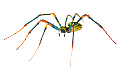 Creepy Spider Isolated on White Background for Design Projects and Illustrations